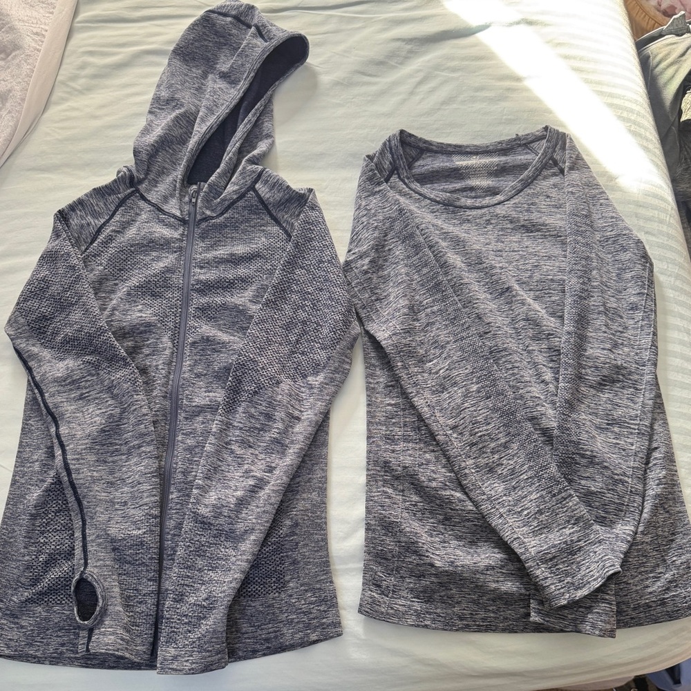 Sweet Romeo Women's long sleeve work out top with matching hoodie.